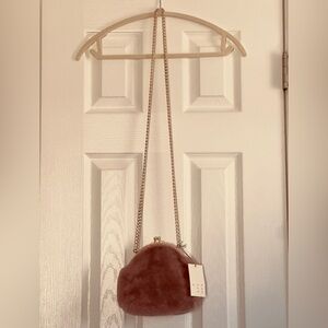 A New Day Blush Faux Fur wristlet/purse